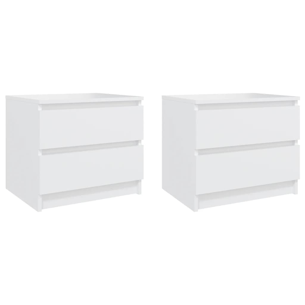 Vidaxl Mesitas de Noche Contrachapada 50x39x43,5cm Blanco, Negro, Gris - Pack de 2