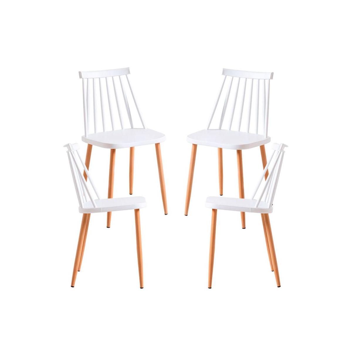Regalos Miguel - Packs Sillas Comedor - Pack 4 Sillas Bik - Blanco