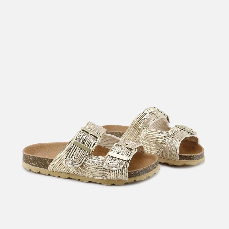 Sandalias Bio Hebillas Lato Oro Papanatas | Eli 1957
