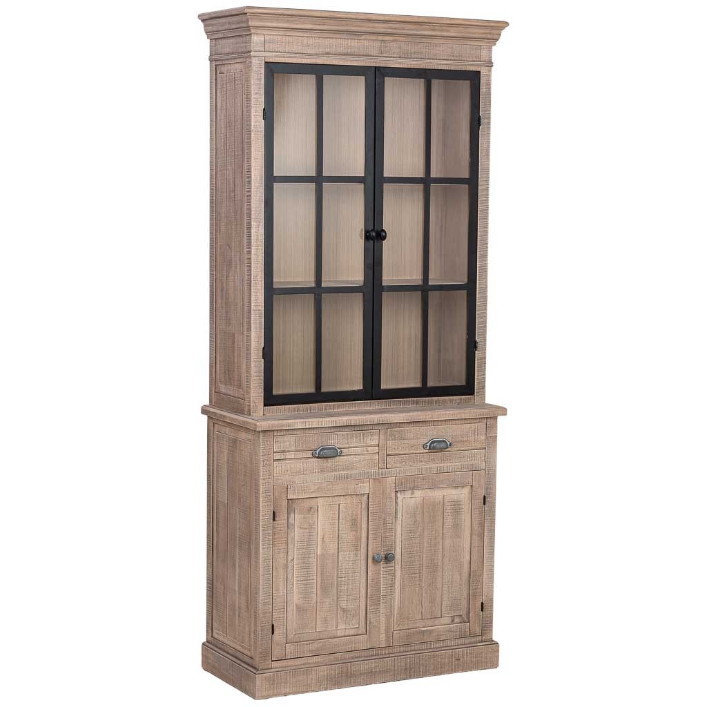 Wonderlust Deco - Vitrina de madera marrón 87x40x198h cm Marrón 87x40x198h cm