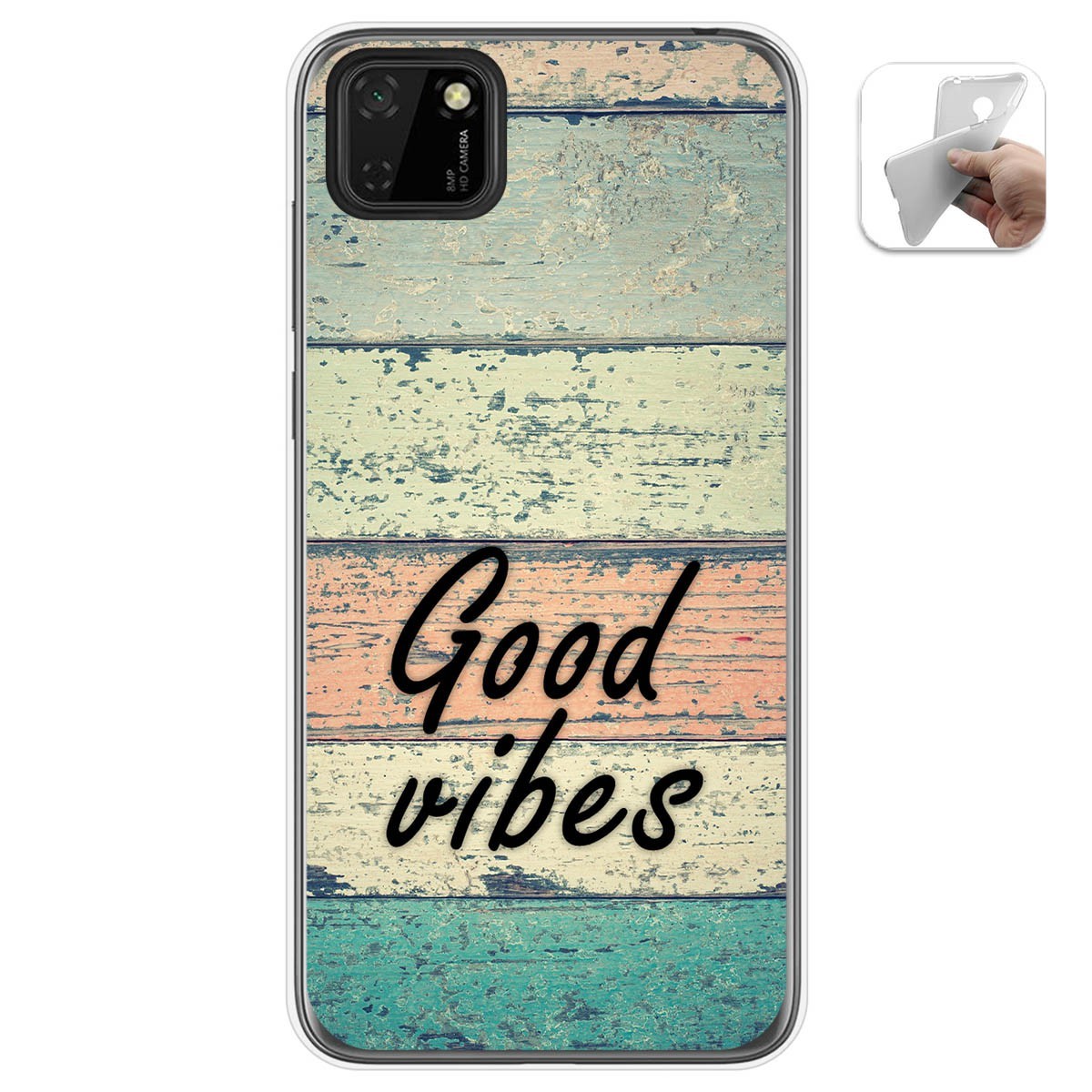 Tumundosmartphone Funda Gel Tpu para Huawei Y5p diseño Madera 01 Dibujos