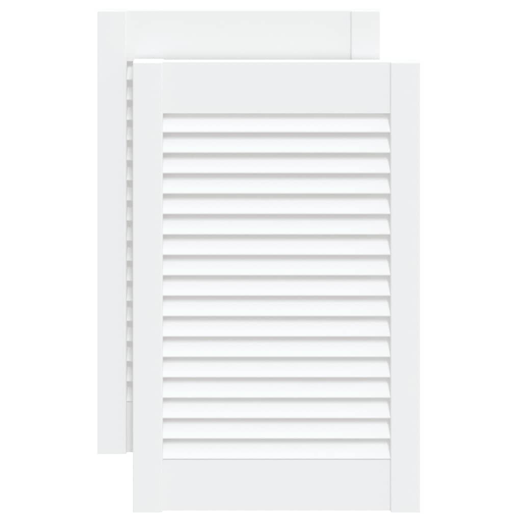 vidaXL 2x Puertas Persiana 61,5x39,4 cm Celosía Color Blanco,  Natural, y mas