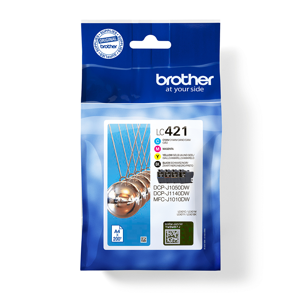 Brother LC-421VAL - Pack de 4 Cartuchos de tinta