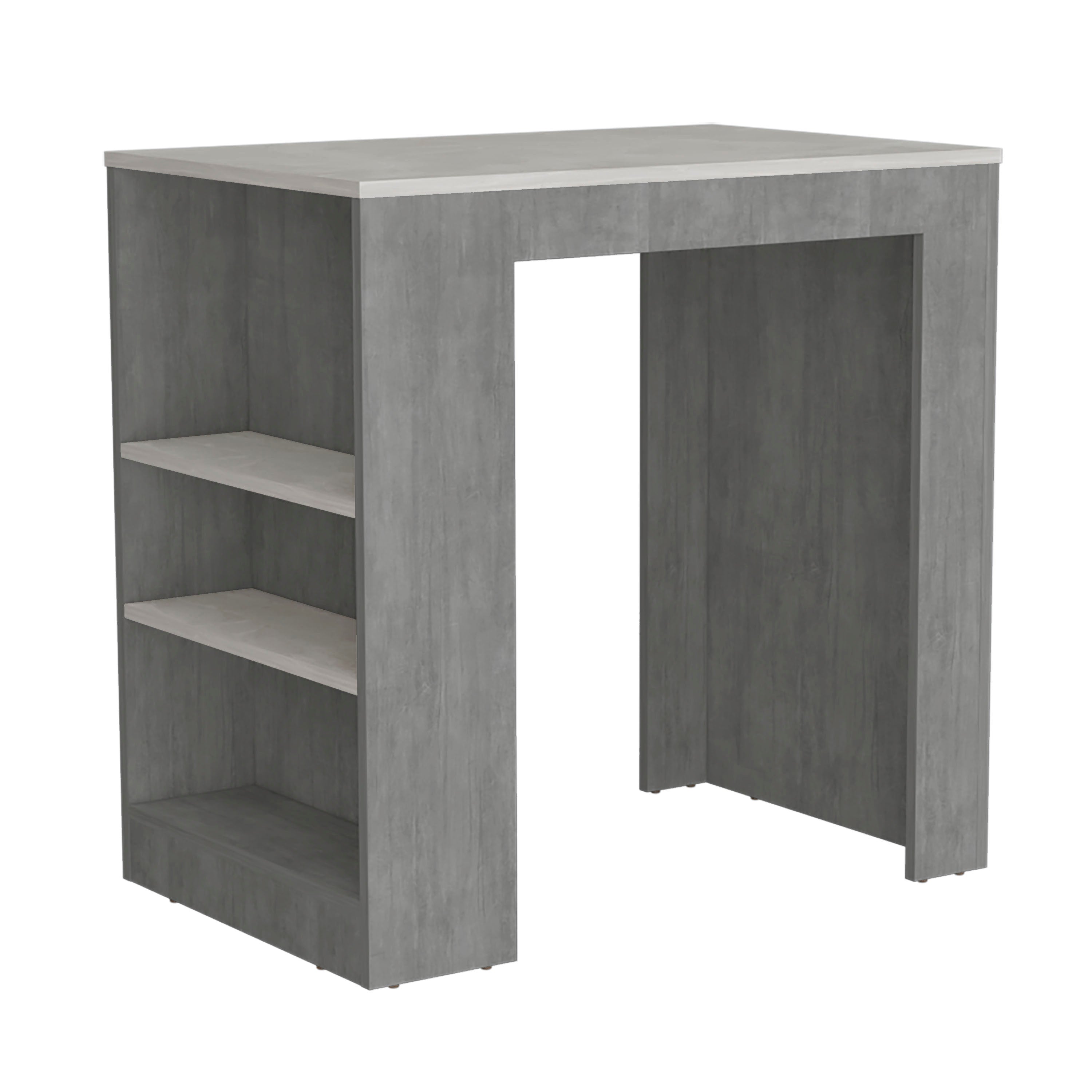 TUHOME Mesa Auxiliar de cocina Portree en melamina con 2 estantes