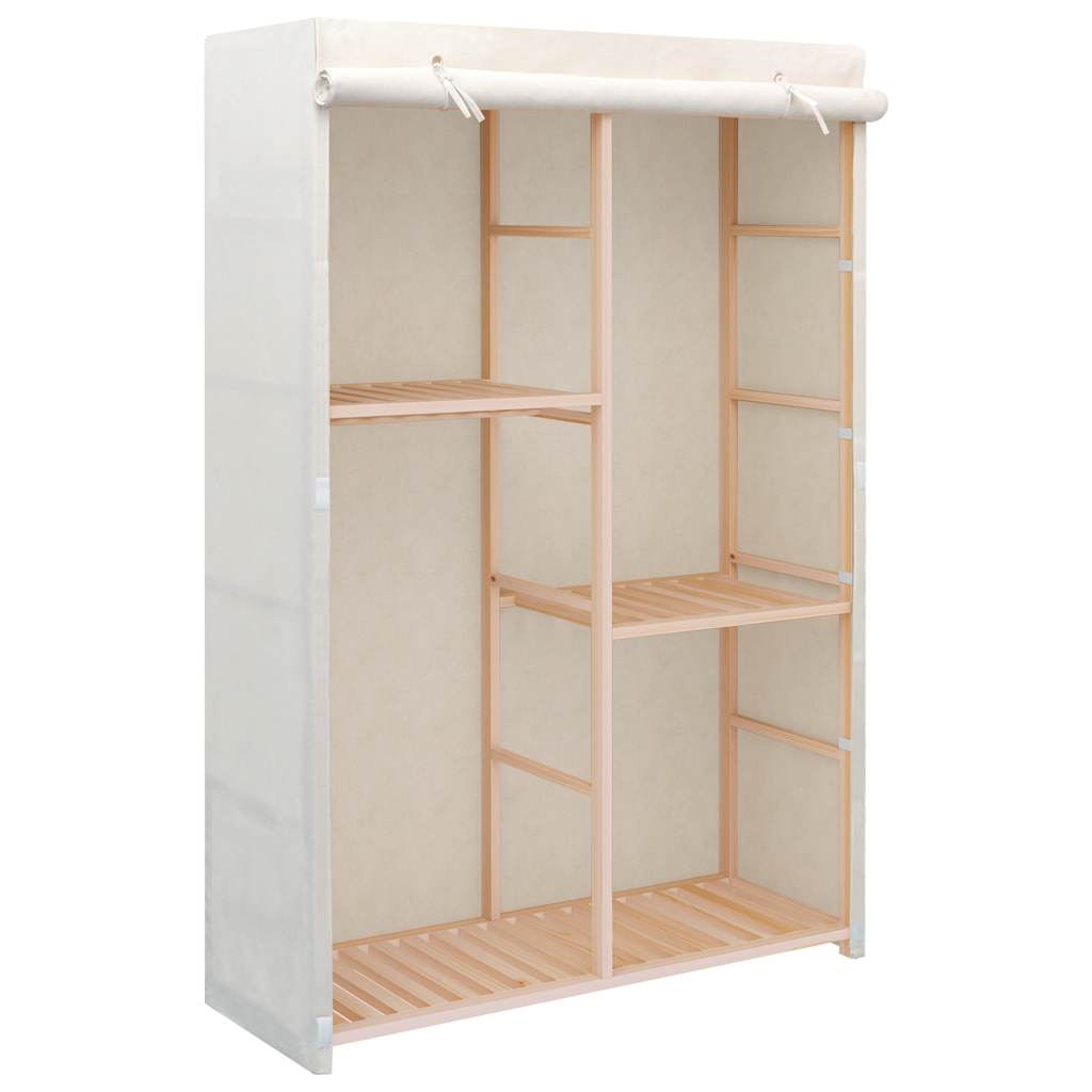 vidaXL Armario de ropa de 3 niveles 110x40x170 cm en color Blanco/Gris | almacenamiento funcional diseño moderno para baño dormitorio sala