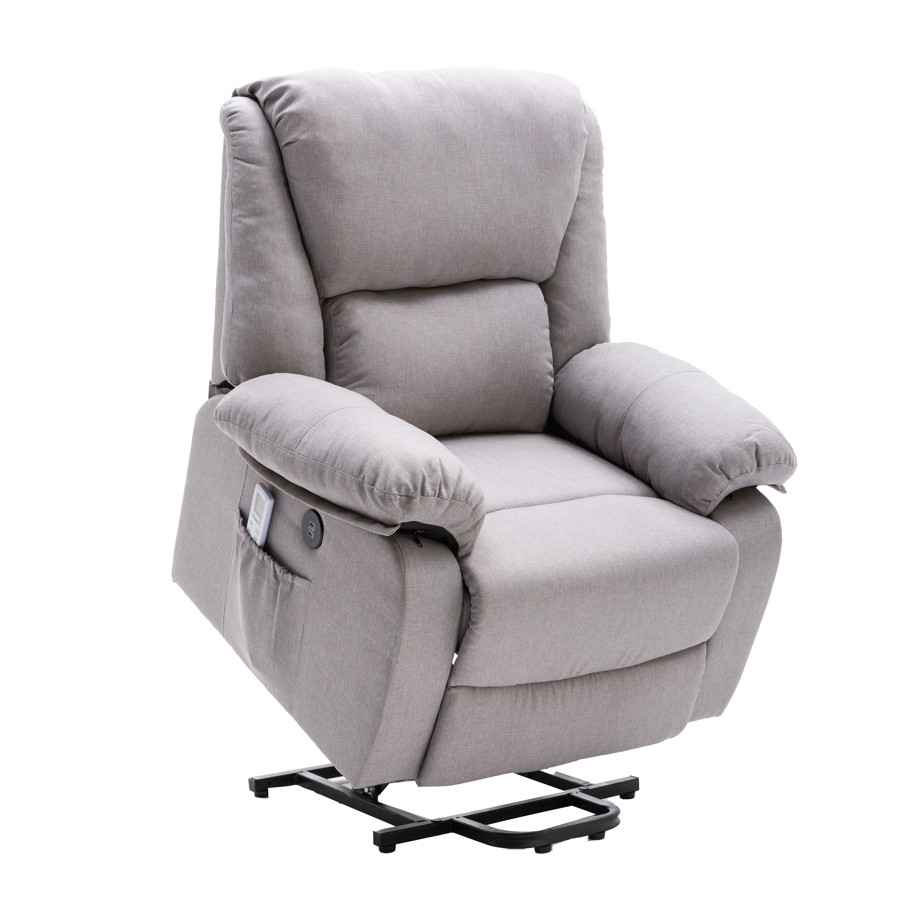 Eco-De Sillón de Masaje Relax Elevador Levantapersonas Stelvio, Reclinación Eléctrica 160º, Función Calor, Programas Auto, Vibro Ondulación, 2 Puertos USB de Recarga, A++, ECO-8520UP  Eco-De