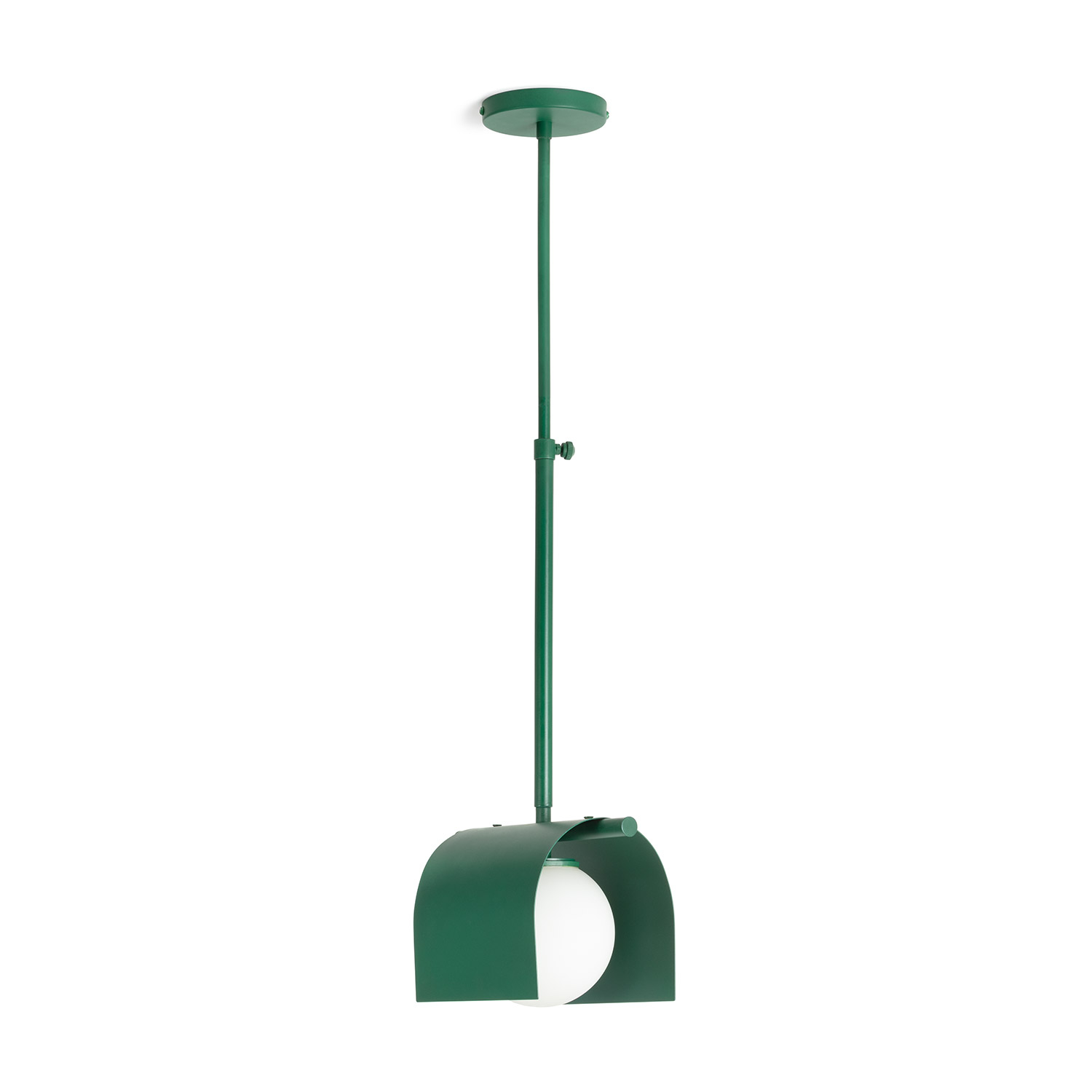 Ledkia Lámpara de Techo Metal y Cristal Heswall Verde