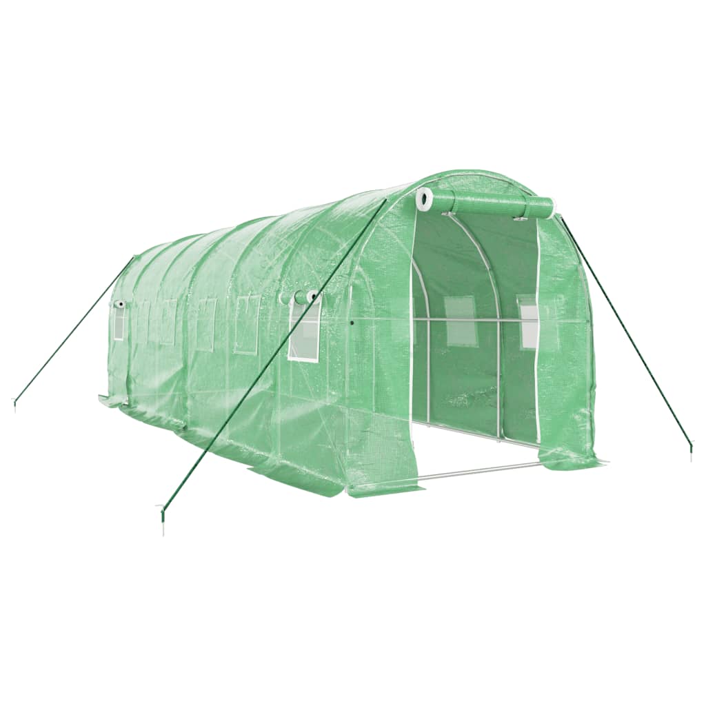vidaXL Invernadero con Estructura Acero Invernáculo Vivero para Plantas Color Blanco,  Verde, y mas