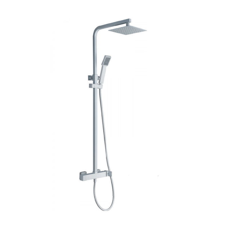Imex Fiyi BDF016/BL columna de ducha moderna con rociador extraplano blanco mate