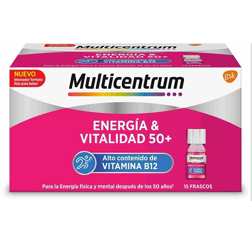 Complejo Vitamínico Multicentrum B12 para Energía y Vitalidad en Mujeres de 50+