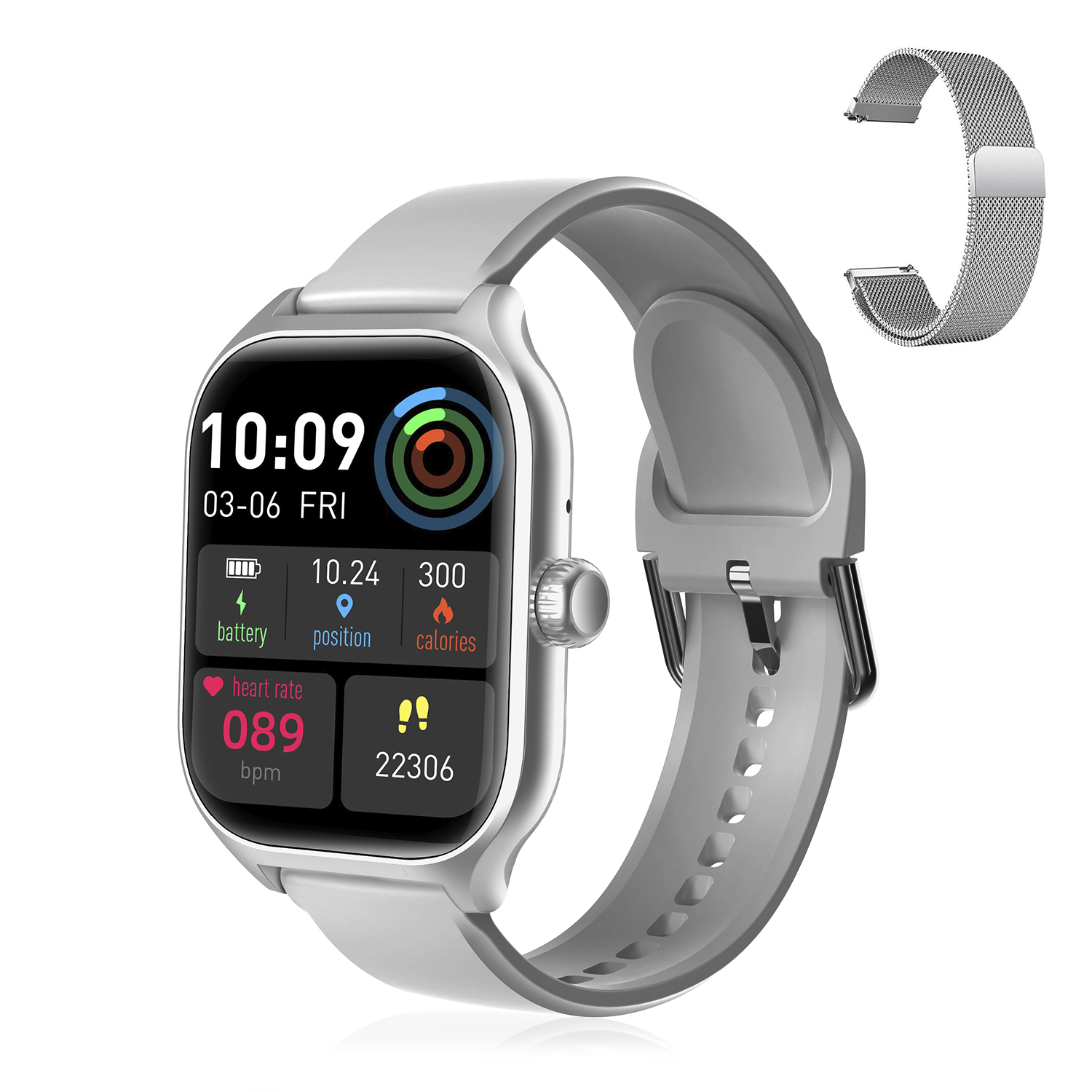DAM. Smartwatch GT4 Pro con llamadas BT, notificaciones push. Medición deportivo y de salud. Corona multifunción. 4,2x1,2x5,2cm