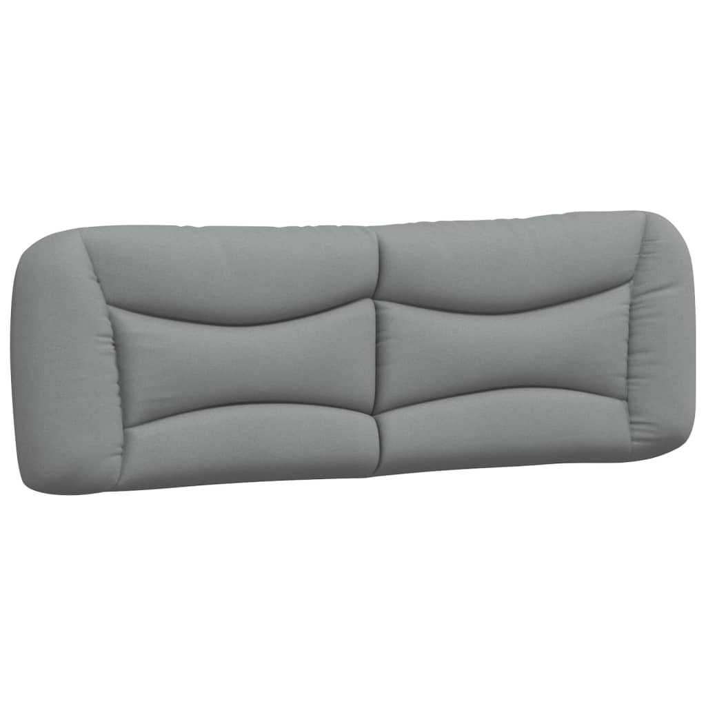 vidaXL Cabecero de cama acolchado Hvar tela gris claro 160 cm
