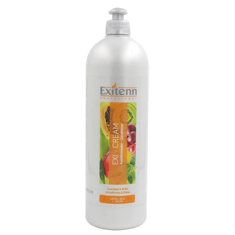 Exitenn - Exitenn exi-cream suavizante 1000 ml, para nutrir y reestructurar los cabellos secos y deteriorados, proporcionando hidratación, cuerpo, suavidad y brillo, facilitándose el peinado. 