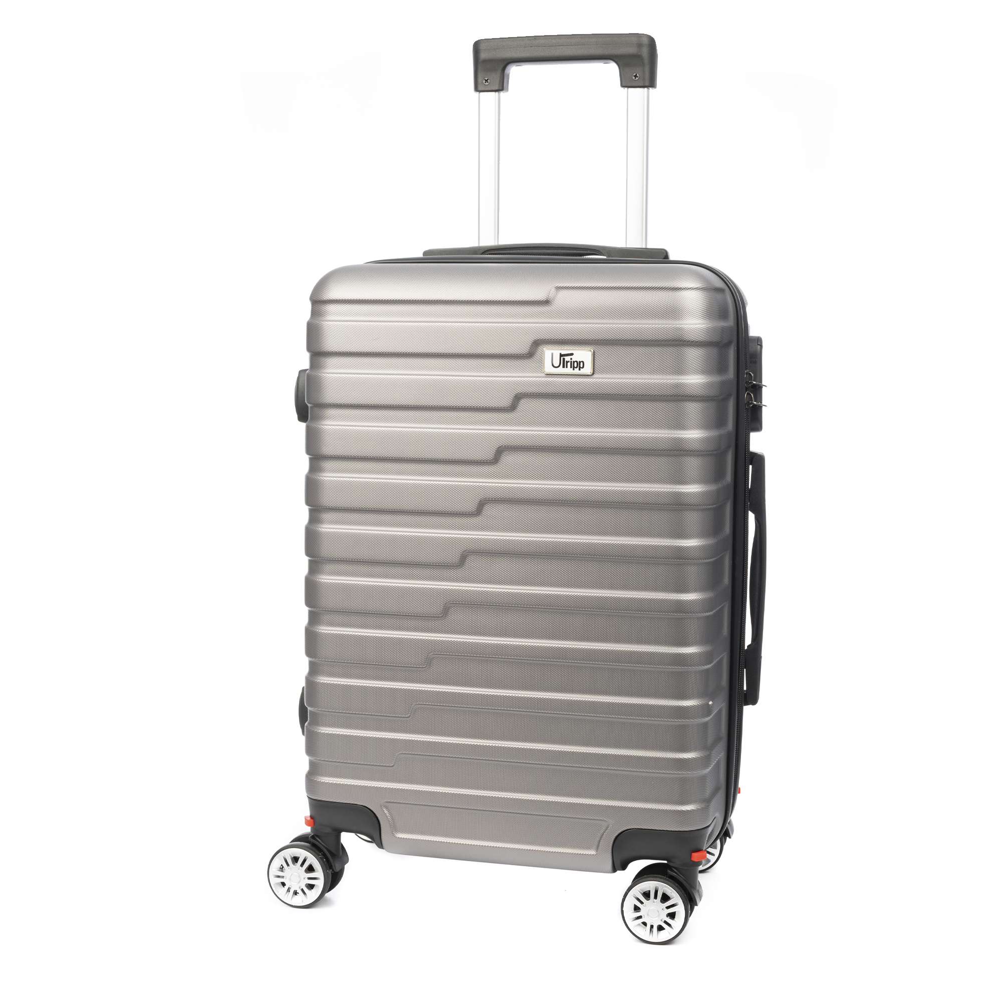 DAM Maleta de cabina Trolley en material ligero de ABS de alta resistencia. Cerradura numérica y 4 ruedas dobles extraíbles y giratorias 360°. 37x24x56Cm