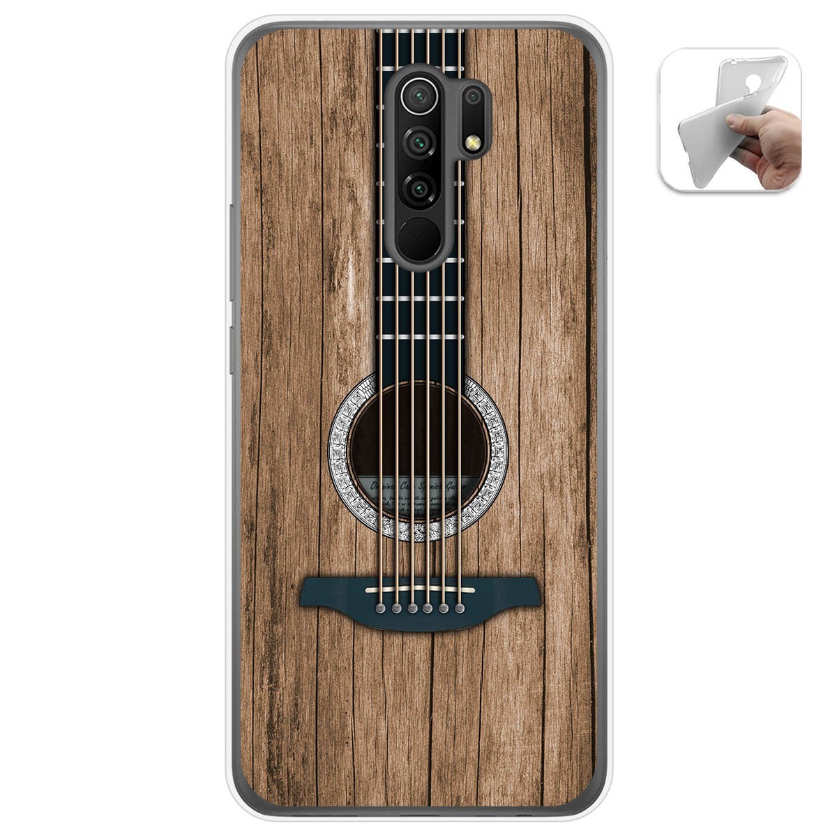 Tumundosmartphone Funda Gel Tpu para Xiaomi Redmi 9 diseño Madera 11 Dibujos