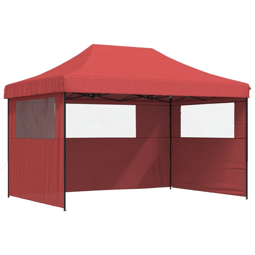 vidaXL Tienda de fiesta plegable Pop-Up 3 paredes laterales tienda Color Burdeos,  orange,  Beige y mas