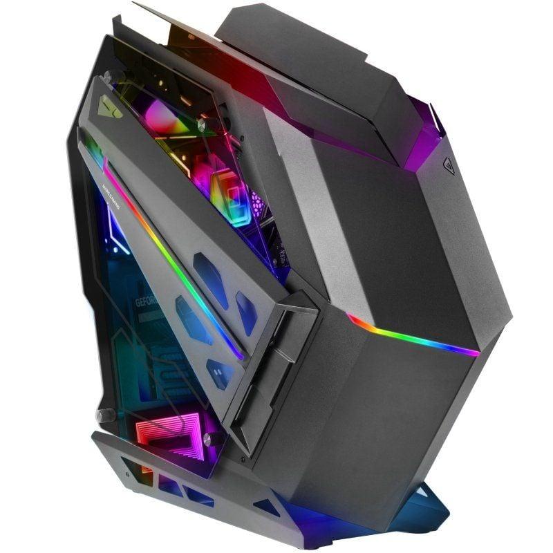 Mars Gaming MC-TITAN Caja Gaming RGB XXL ATX Doble Tira LED Iluminación Frontal ARGB Negro
