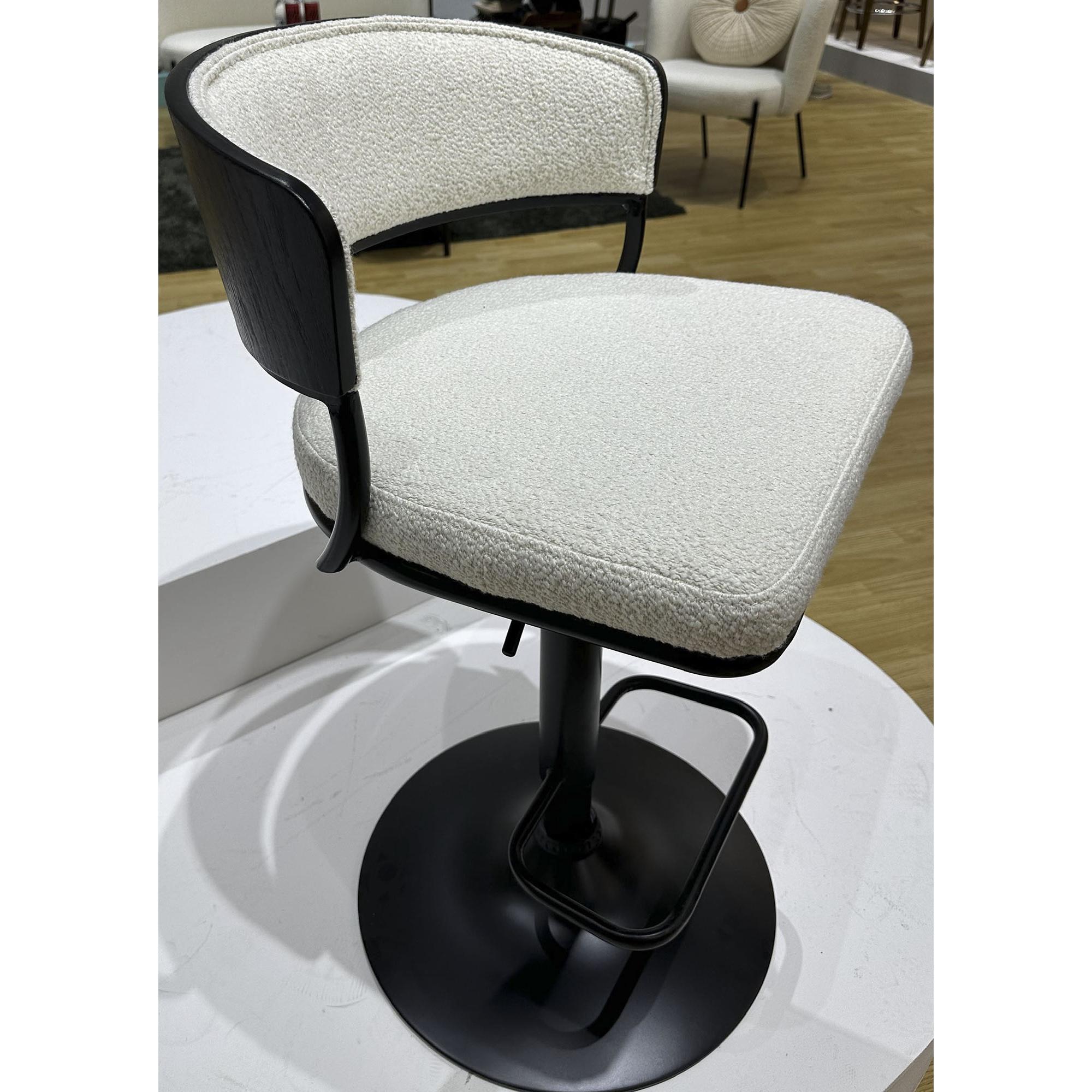 Taburete Metal Poliester 48,5X48X83,5 104 Blanco - Fijalo - El mejor complemento para tu hogar.