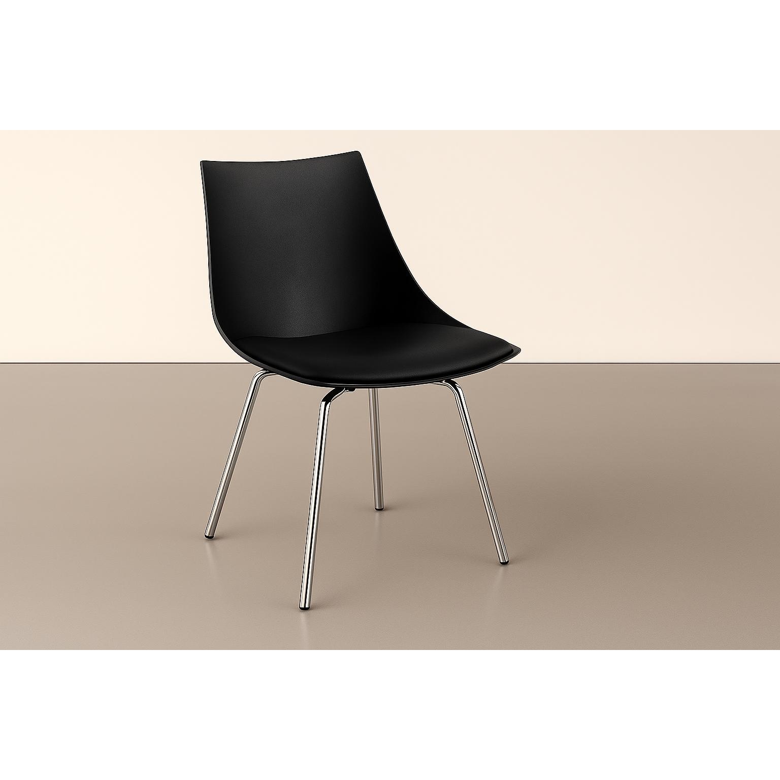 ORION91 Silla ALFA Acolchado (VARIOS COLORES) Patas metal color crono 48x55x78cm Comedor Oficina Salón Teletrabajo Cocina - Spaz