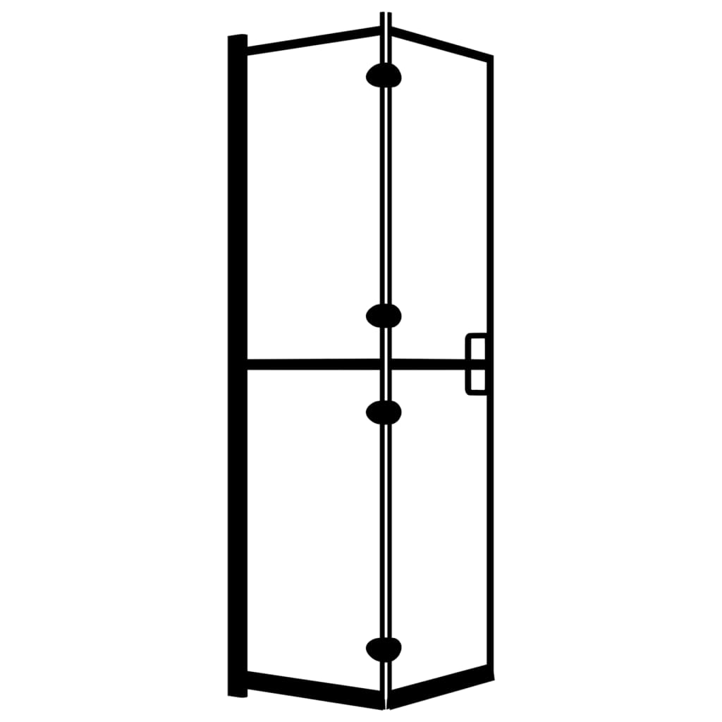 vidaXL Mampara de Ducha Plegable ESG Negro Cabina Baño Partición Dimensiones 80 x 140 cm, 100 x 140 cm, 120 x 140 cm