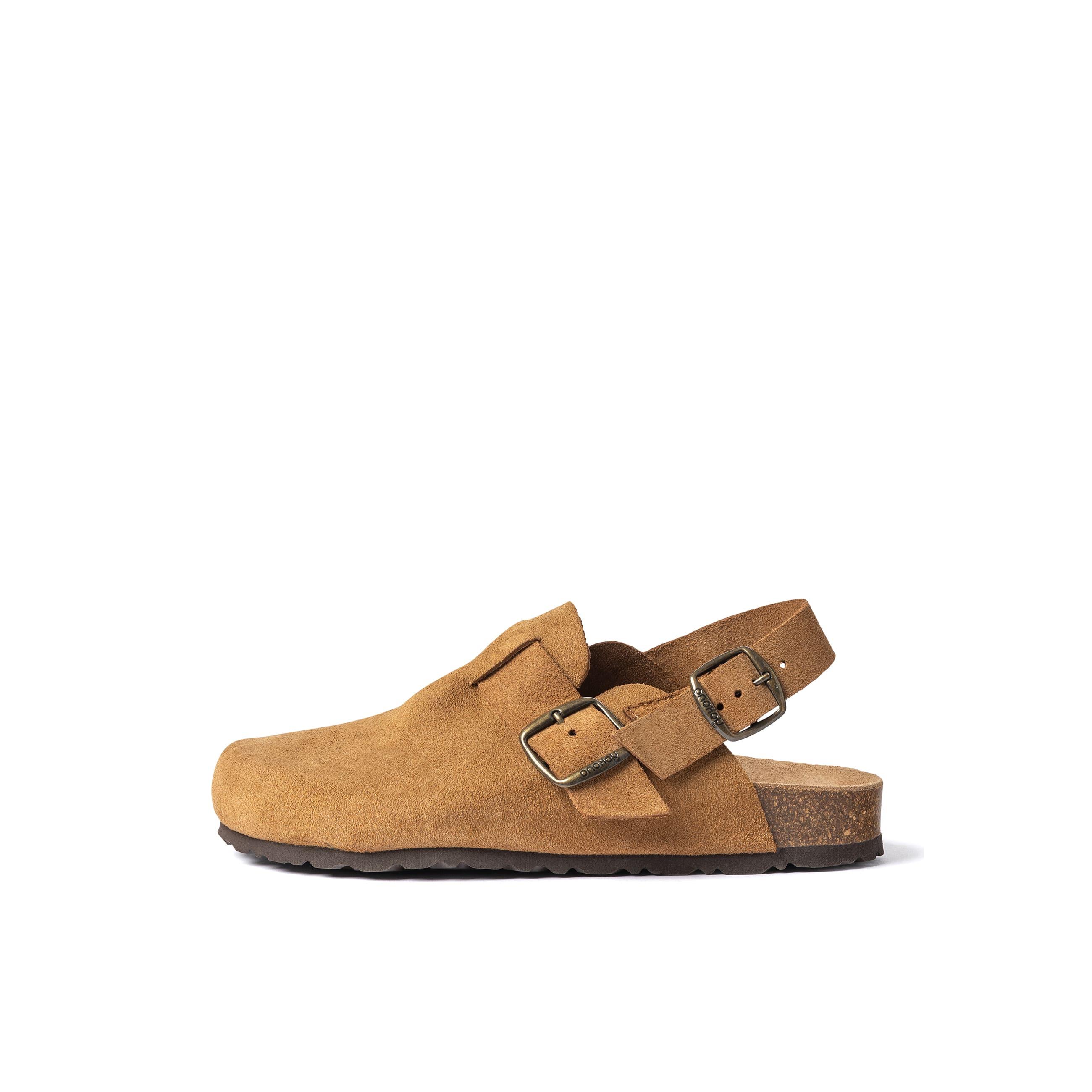 YOKONO Zueco ZUECO-600 MARRON | Zapatos mujer Otoño-Invierno | Piel vacuna  Serraje | 2 CM