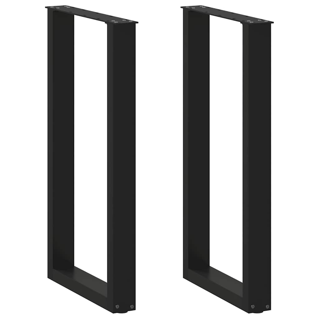 vidaXL Patas para mesa de bar en forma de U (2 unidades) 50 x (90-91) cm, acero