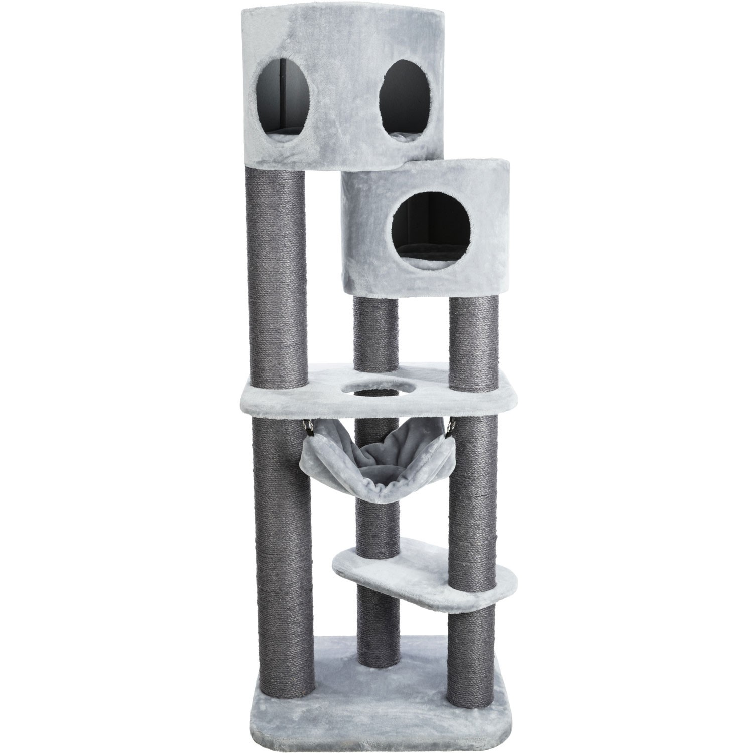 Trixie Rascador para Gatos Pirro Gris con Cuevas y Hamaca