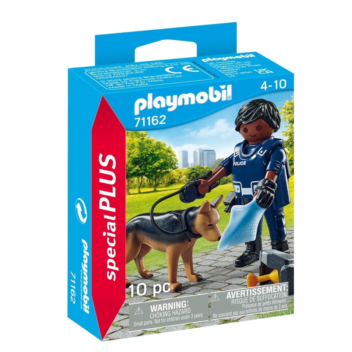 PLAYMOBIL - POLICÍA CON PERRO,  CON REFERENCIA 71162, TIENDA CON LICENCIA OFICIAL