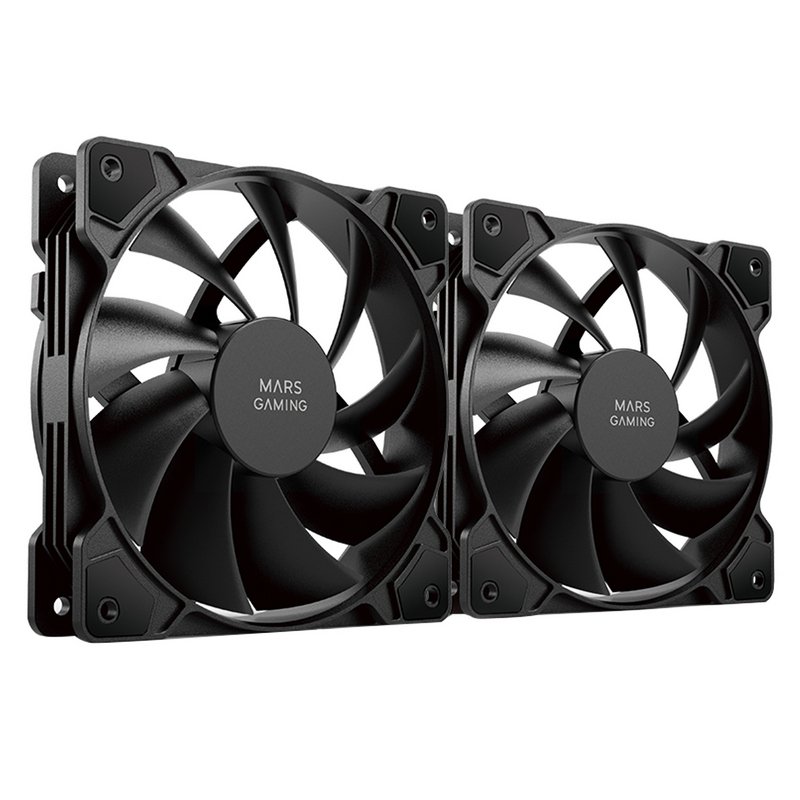 Mars gaming mfprox2 set of 2 120mm black fans
