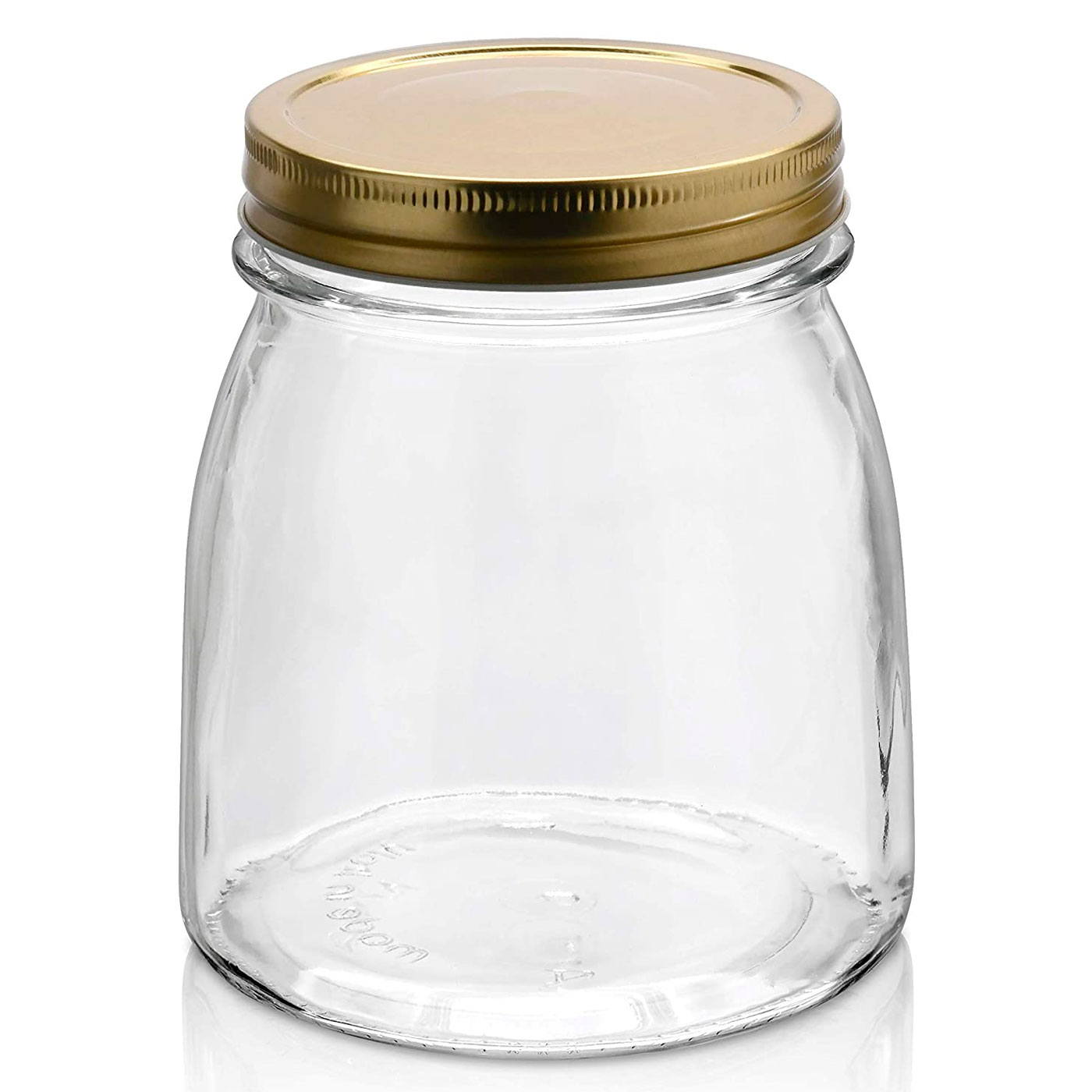 Tradineur - Tarro hermético de vidrio con cierre metálico, bote, frasco  multiusos para alimentos, conservas, legumbres, pasta, 2