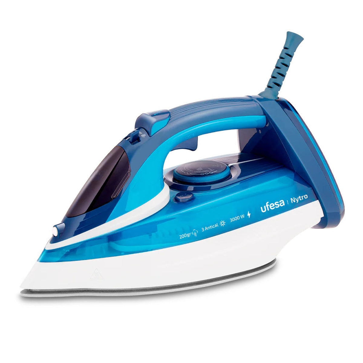 Ufesa - Plancha de vapor Nytro 3000W con golpe de vapor de 200 g, función vertical y horizontal, uso en seco o con vapor, ideal para planchado rápido y eficaz de ropa