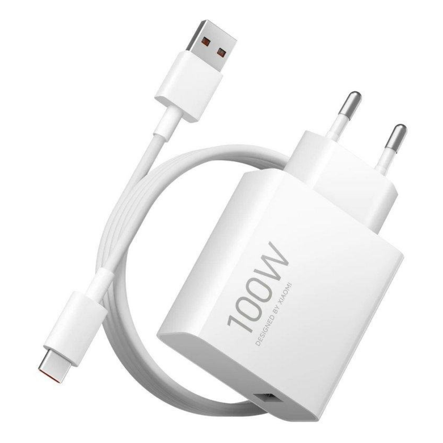 Xiaomi 100W HyperCharge Combo Cargador Adaptador 100 W QC3.0 USB-A + Cable USB-C | Carga Rápida | Compatible con Redmi Xiaomi 14T 15T 15 Pro Ultra iPhone 17 16 15 14 13 12 Pro + 5G, Samsung Galaxy S22 Ultra, Galaxy Tab, iPad Pro, Nintendo Switch 2 SW2