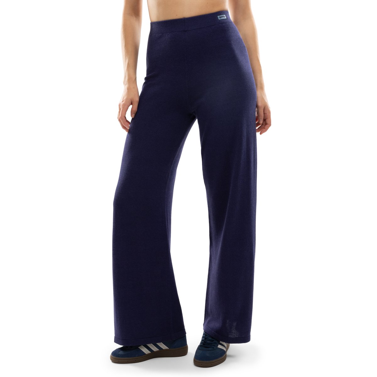 SIROKO - Pantalón Ancho de Punto para Mujer - Ibiza - Siroko  IBZ Loom Navy_