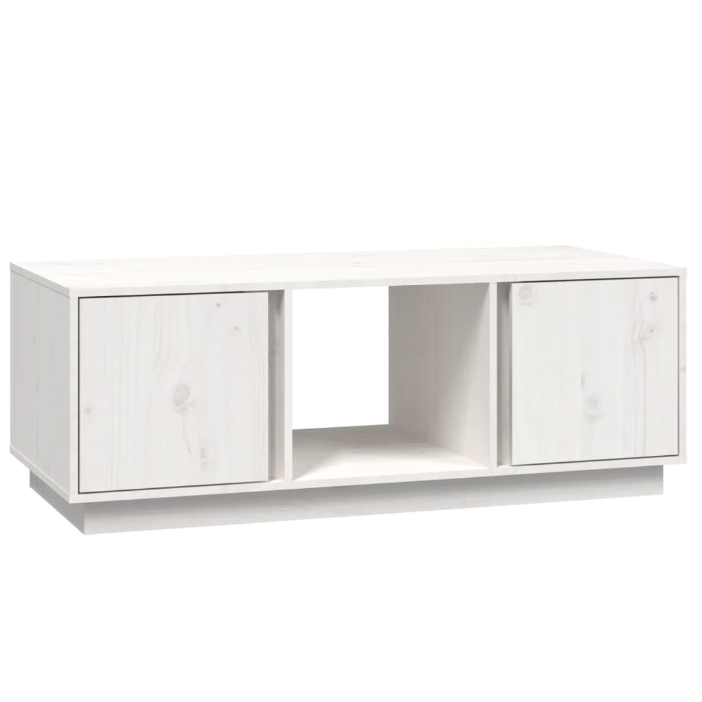 Vidaxl Mesa de Centro de Madera Maciza de Pino 110x50x40 Cm Natural