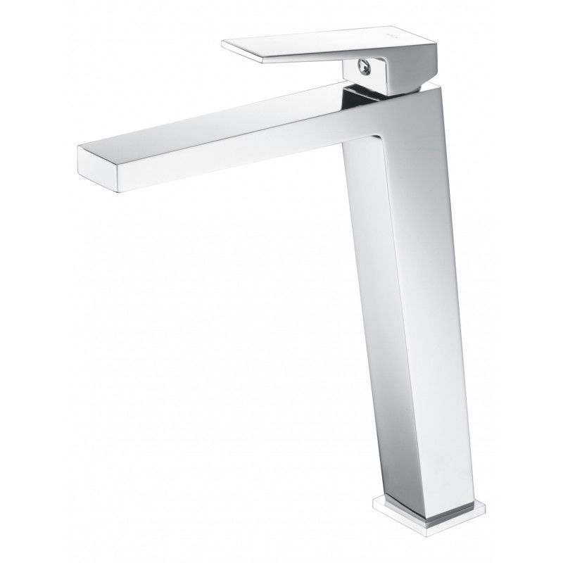 Imex Art BDAR025-3 grifo monomando alto de diseño moderno para lavabo cromado de latón