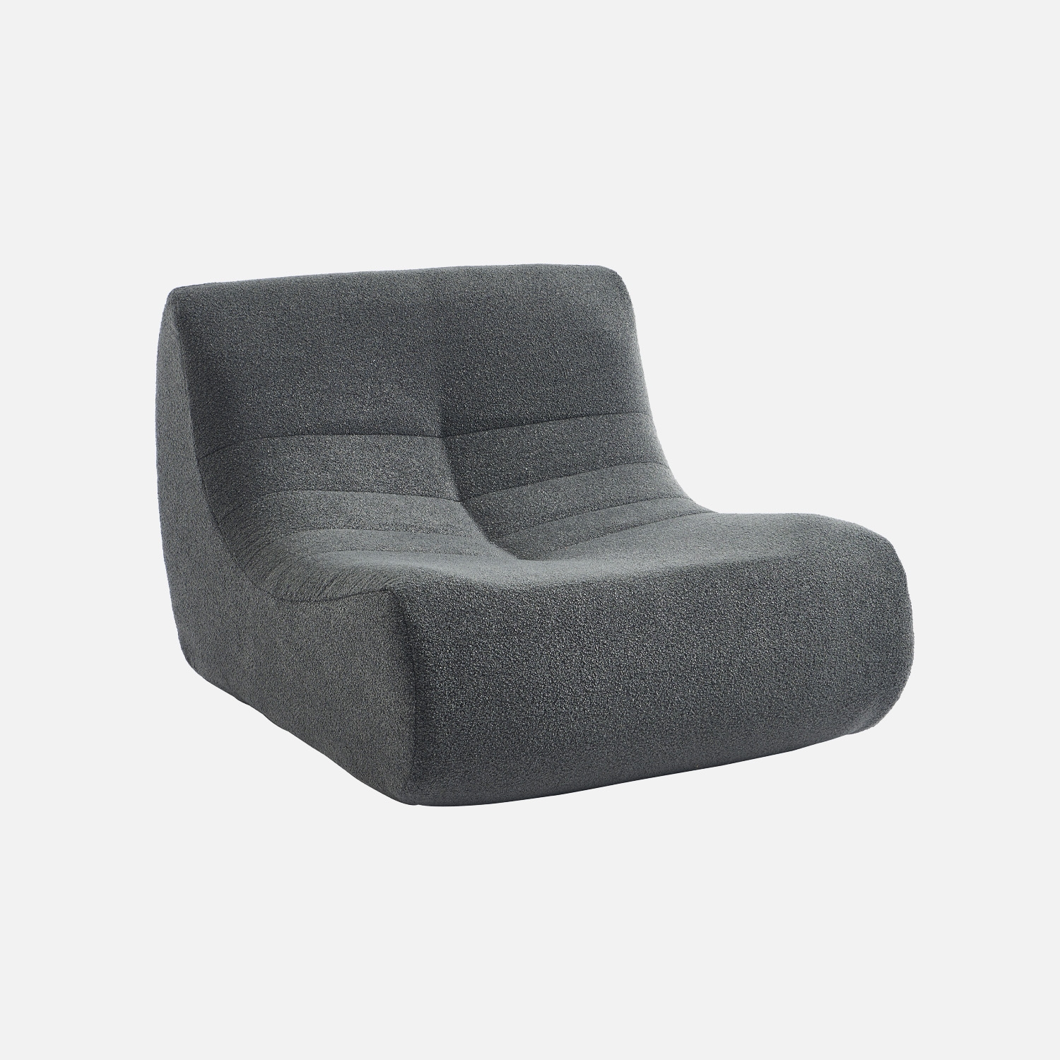 sweeek - Módulo para sofá modular en borreguito texturizado , Sokol borreguito , 91x105x72
