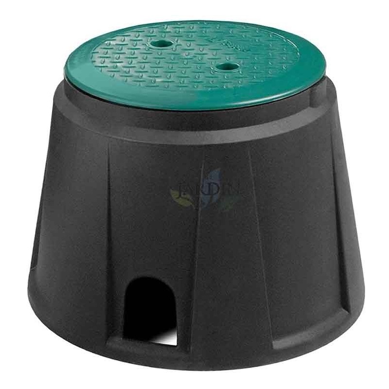 SUINGA Arqueta de Riego Jardin 24x33x26 cm | Arqueta Riego Circular para Electrovalvulas | Arquetas de Riego con Tapa Jardin
