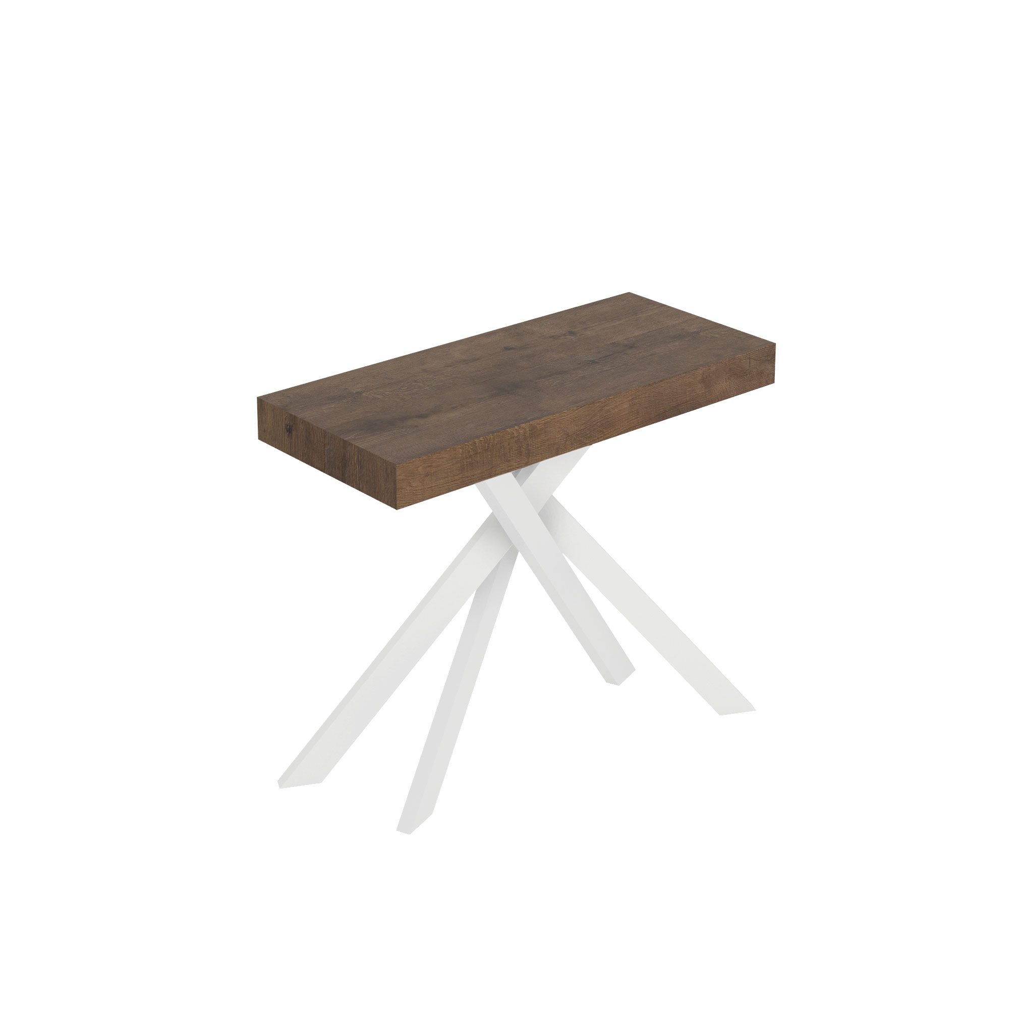 Consola extensible 90x40/300 cm Saki Premium patas nogal blanco - Itamoby