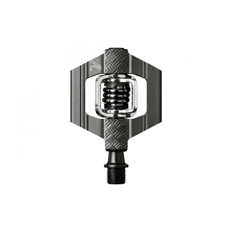 CRANKBROTHERS - Pedales de ciclismo Candy 2 color gris para bicicleta de montaña y carretera, cuerpo de aluminio 6061-T6, alas de acero estampado, rodamientos premium y sistema de doble sello, 355 g por par