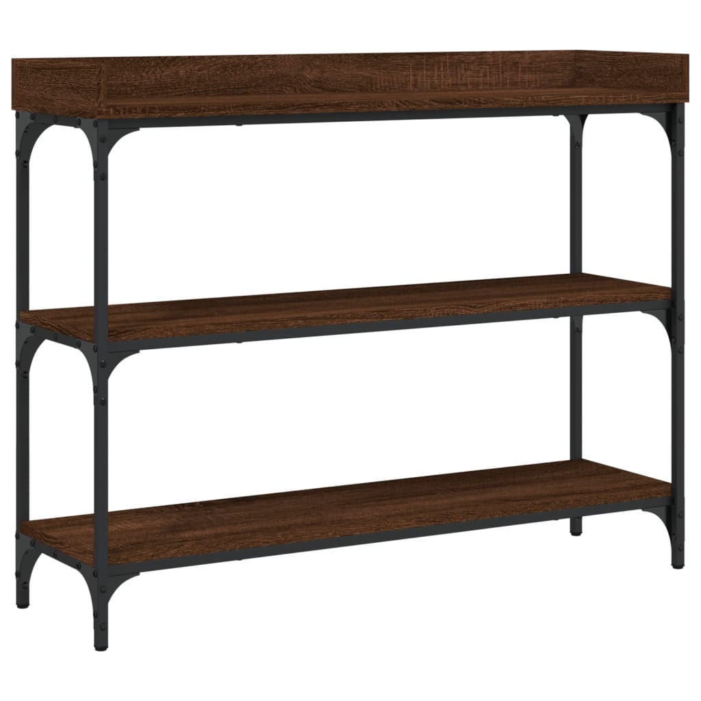 Vidaxl Mesa Consola Roble Marrón 100x30x80 Cm