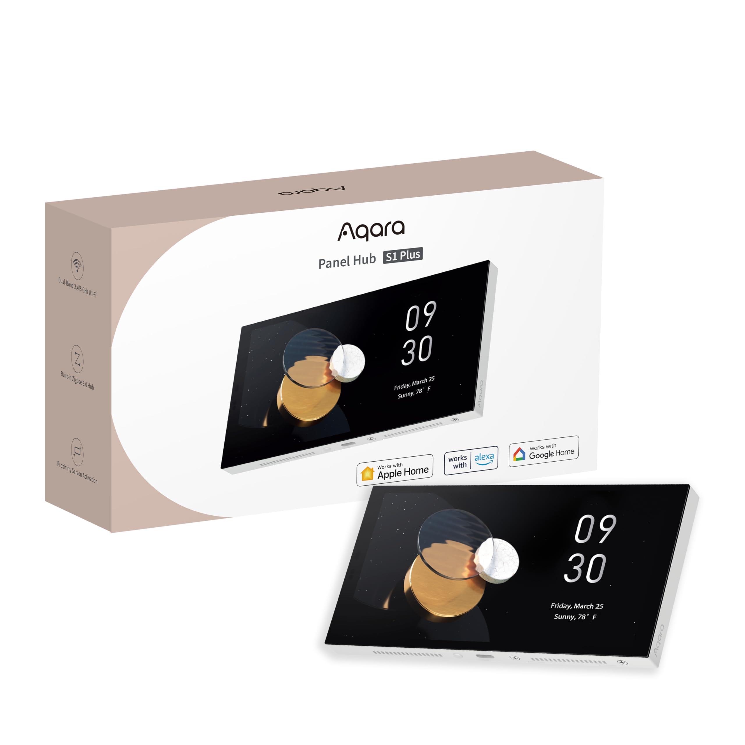 Aqara Panel Hub S1 Plus con Neutro, Hub Zigbee, Matter Bridge, 2 Interruptores Eléctricos y 6 Interruptores Inalámbricos Integrados, Wi-Fi 2,4/5 GHz, Compatible Apple Home, Alexa, Google, SmartThings