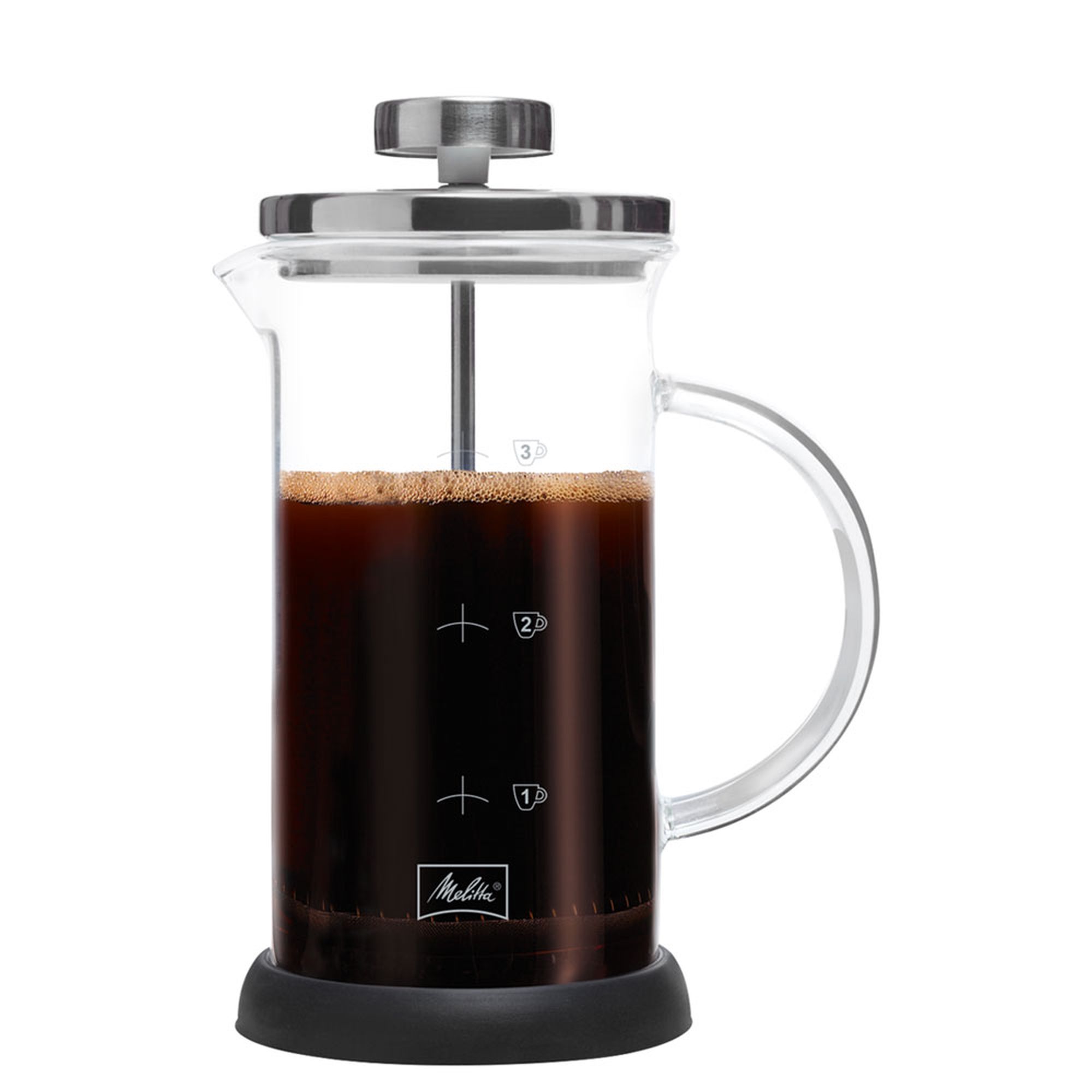 Melitta Cafetera Melitta Prensa Francesa 3 Tazas 350 ml apto para Microondas Asa Ergonómica
