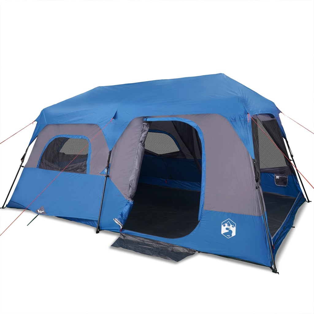 vidaXL Tienda Familiar 9 Personas Impermeable Apertura Rápida Toldo Carpa Color Gris y naranja,  Azul,  Verde y mas