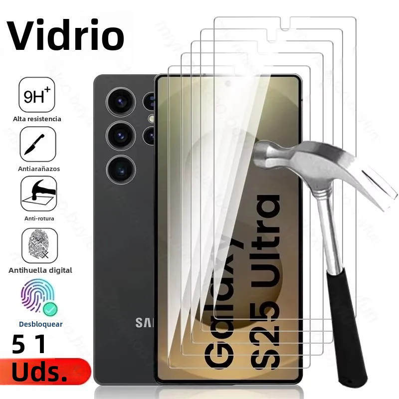 ZLY Protector De Pantalla De Vidrio Templado 9H Para Samsung Galaxy S24 FE S25 Ultra plus S25 24 5G Sumsung S25Ultra S25+ 2025 Película HD Resistente a Arañazos Y Agua
