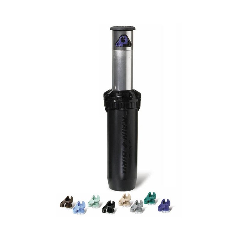 RAIN BIRD Aspersor Rain Bird Falcon 6504 circular acero inoxidable, Rosca hembra 1'', Alcance 11,9 a 19,8 m, campos de golf y deportivos