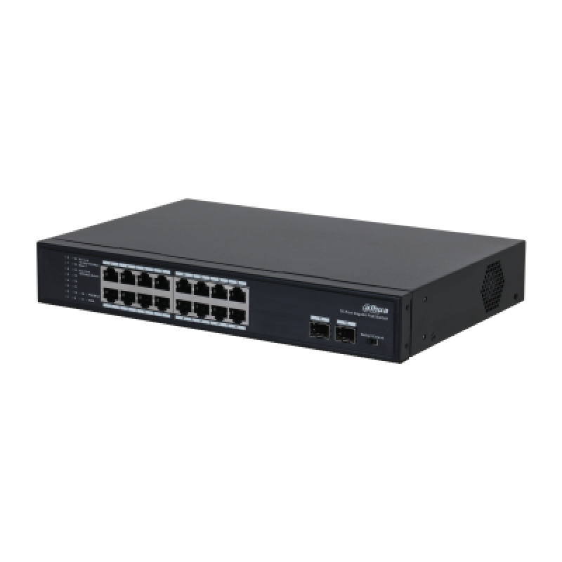 (dh-pfs3218-16gt-135) Dahua Switch L2 Poe 16 Puertos + 2 Gigabit Sfp