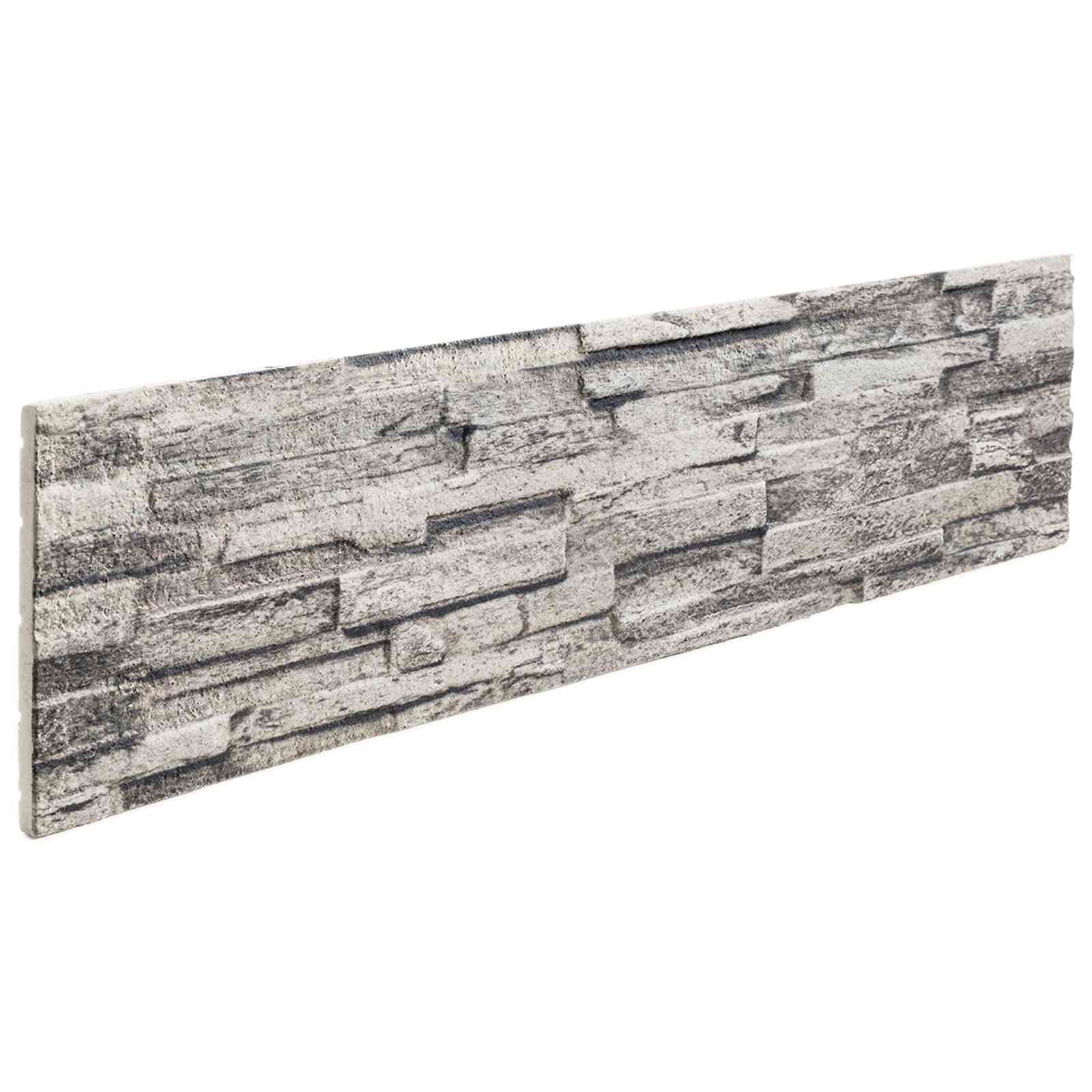 vidaXL Paneles de pared 10 pcs 100 x 25 cm Espuma EPS