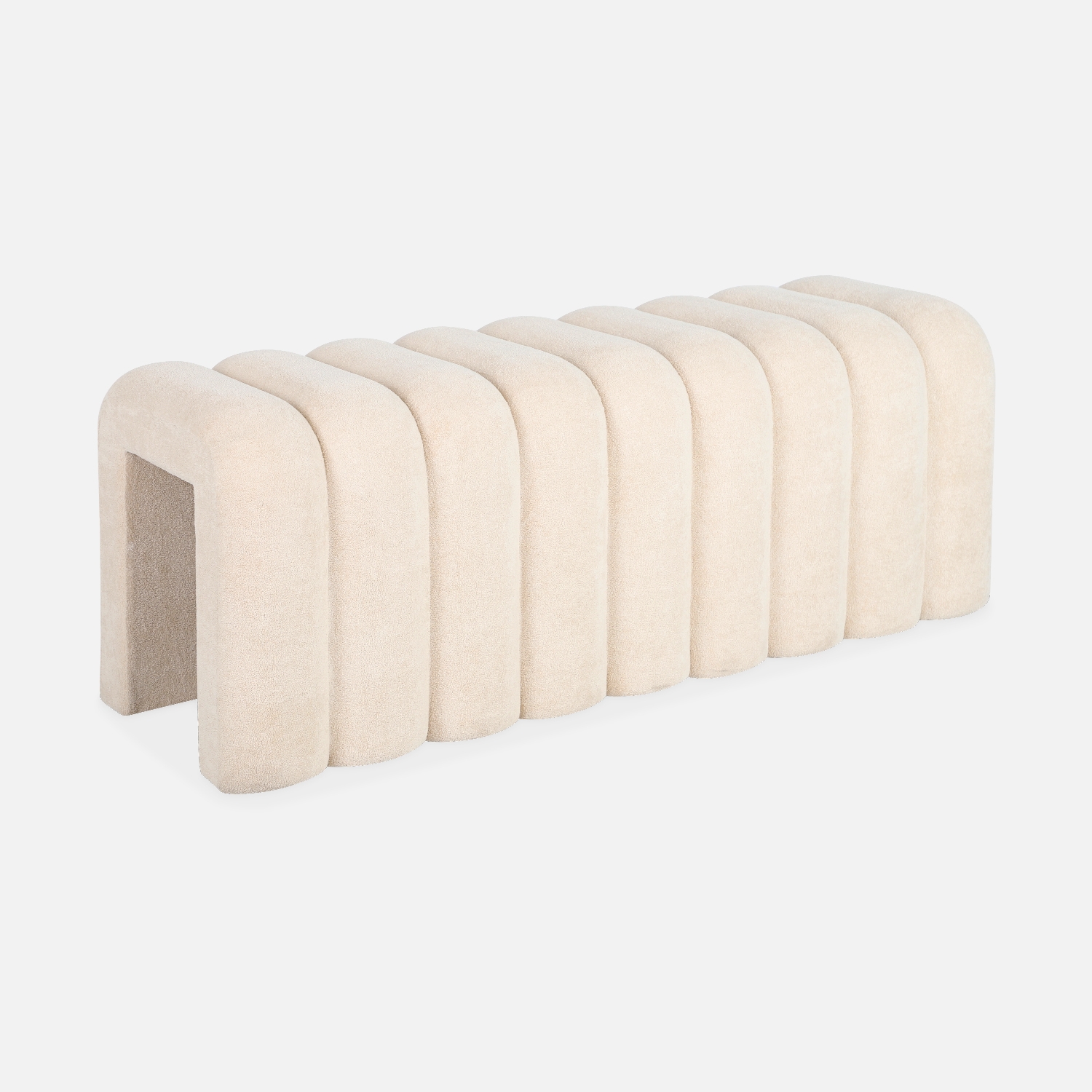 sweeek - Banco, pie de cama contemporáneo de tela , Ito , 114x40x45