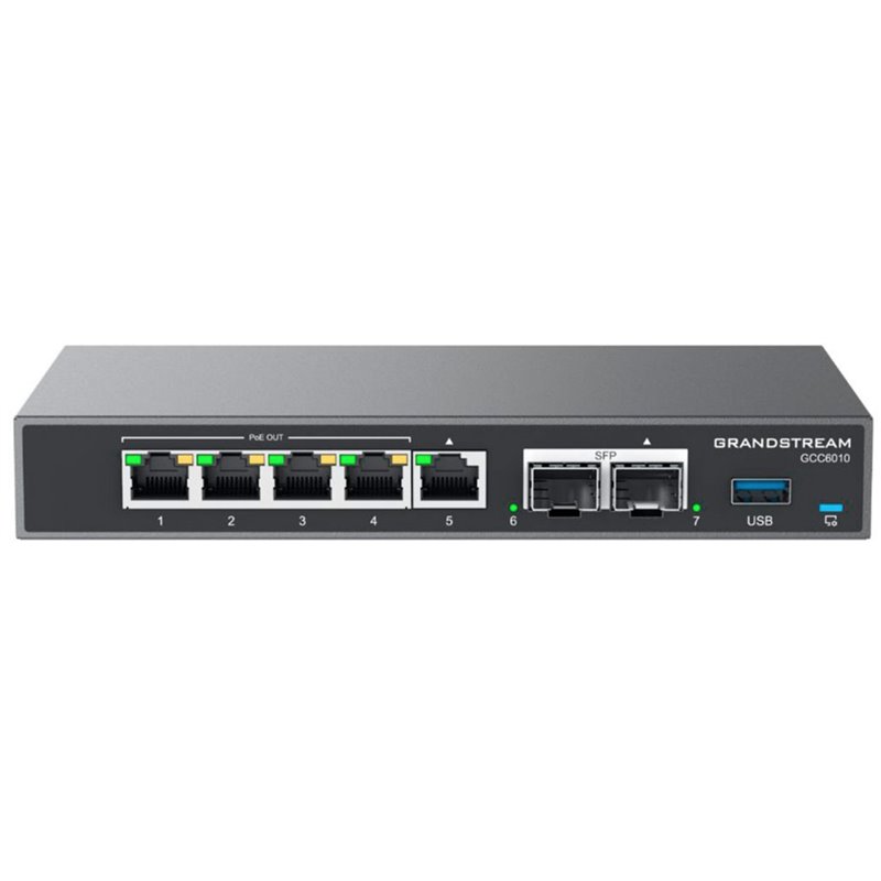 Grandstream GCC6010 Todo en uno: enrutador VPN, firewall, IP PBX y conmutador, puertos LAN/WAN configurables