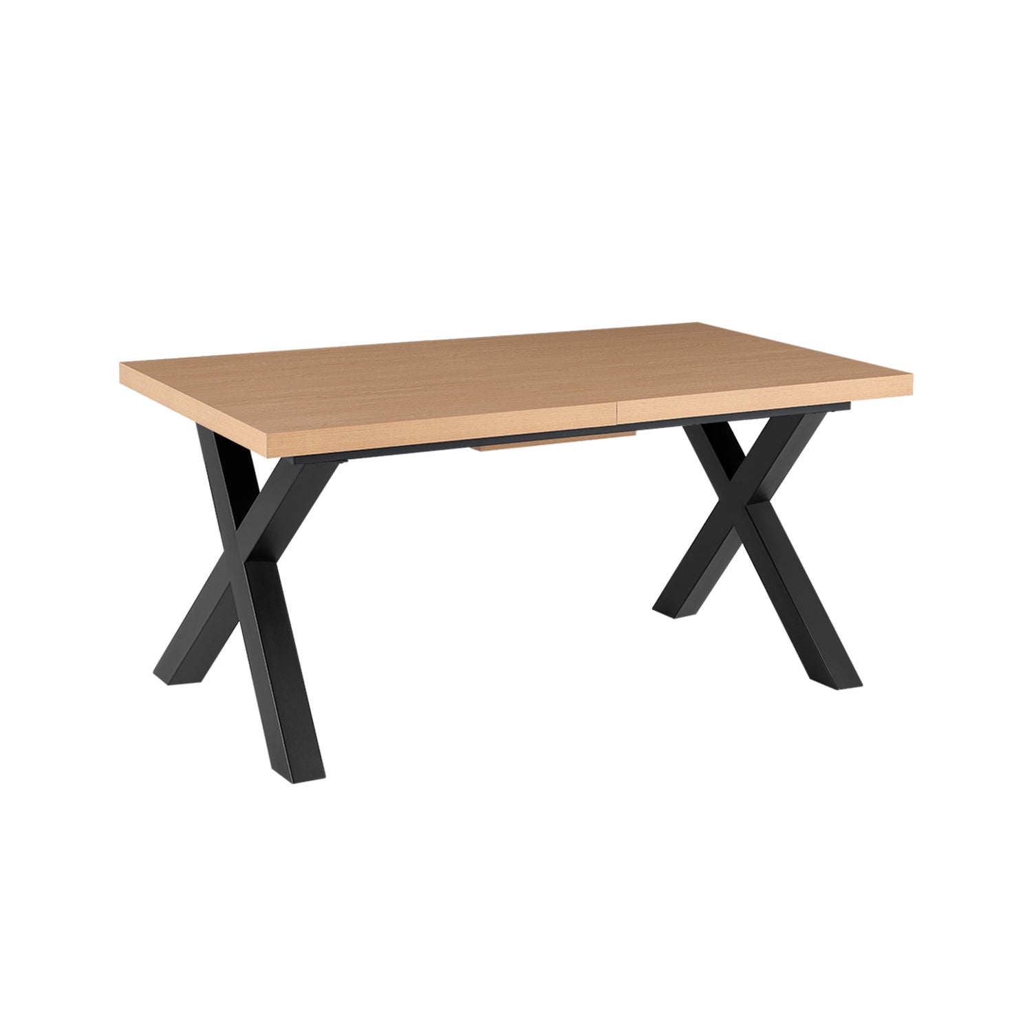 Mesa de comedor rectangular extensible earlene natural y madera para hogar moderno mueble de almacenaje  - Homekit